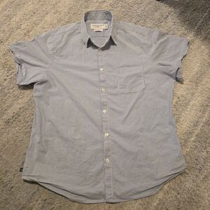 Mizzen main shirt mens XL short sleeve button up cotton Polyester Blend.